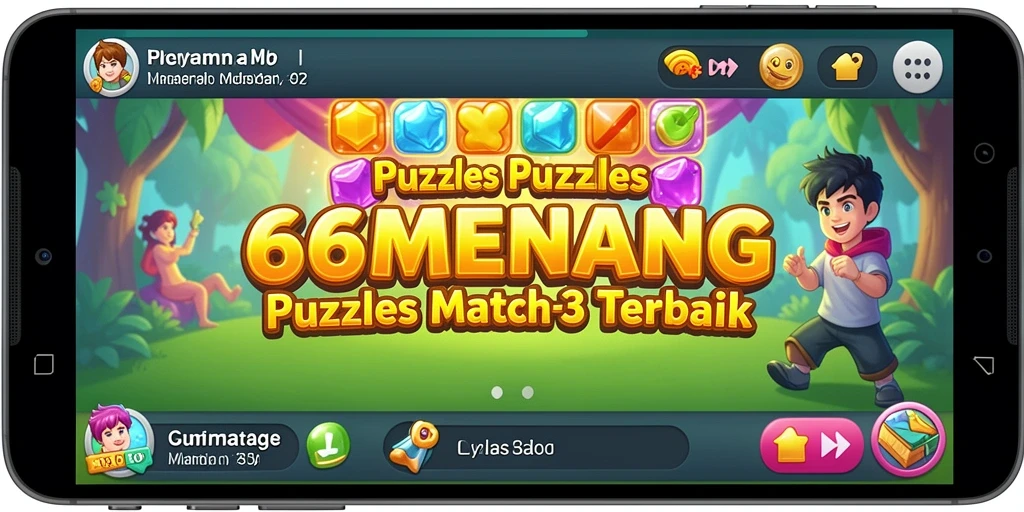 Tangkapan layar gameplay Match-3 di 66MENANG yang menarik.