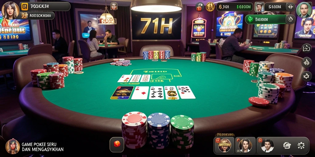 Tampilan gameplay Poker yang menarik di 71H.