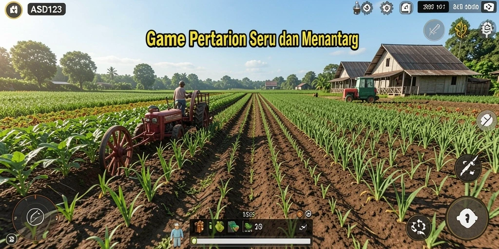 Tampilan menarik gameplay pertanian dengan berbagai fitur.