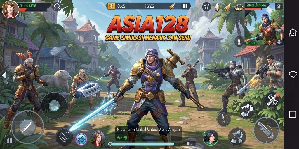Tampilan gameplay menakjubkan dari ASIA128 dengan grafik realistis.