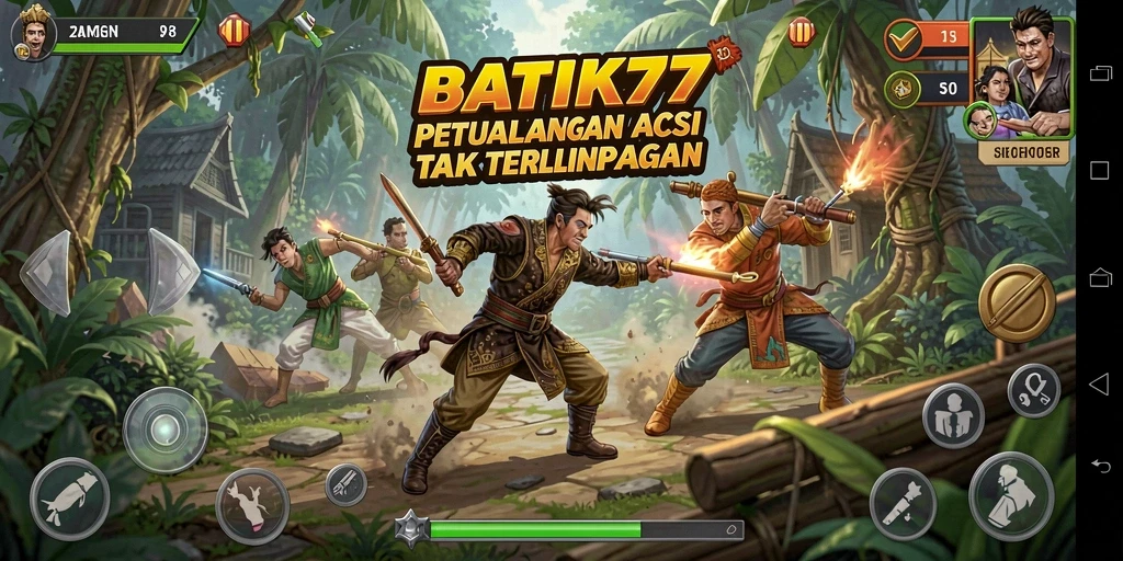 Tampilan epik dari gameplay BATIK77 yang intens.
