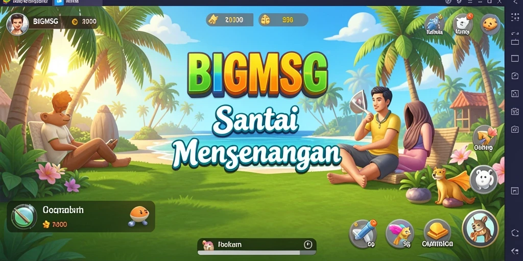 Gameplay seru dengan grafis yang cerah di BIGMSG.