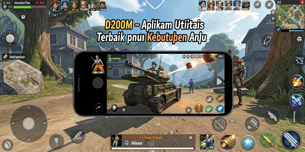 Tampilan antarmuka pengguna D200M yang intuitif dan modern.