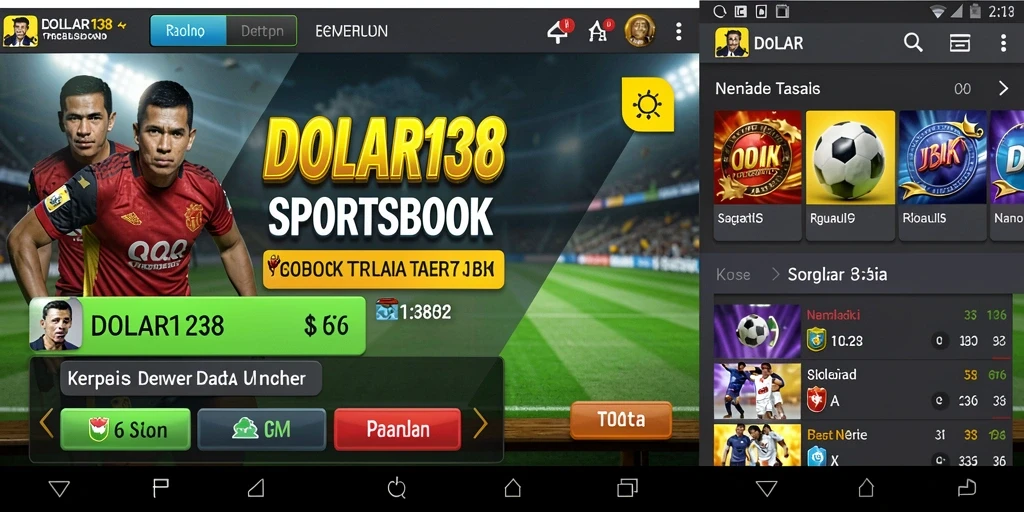Screenshot utama DOLAR138 menampilkan antarmuka taruhan olahraga yang interaktif.