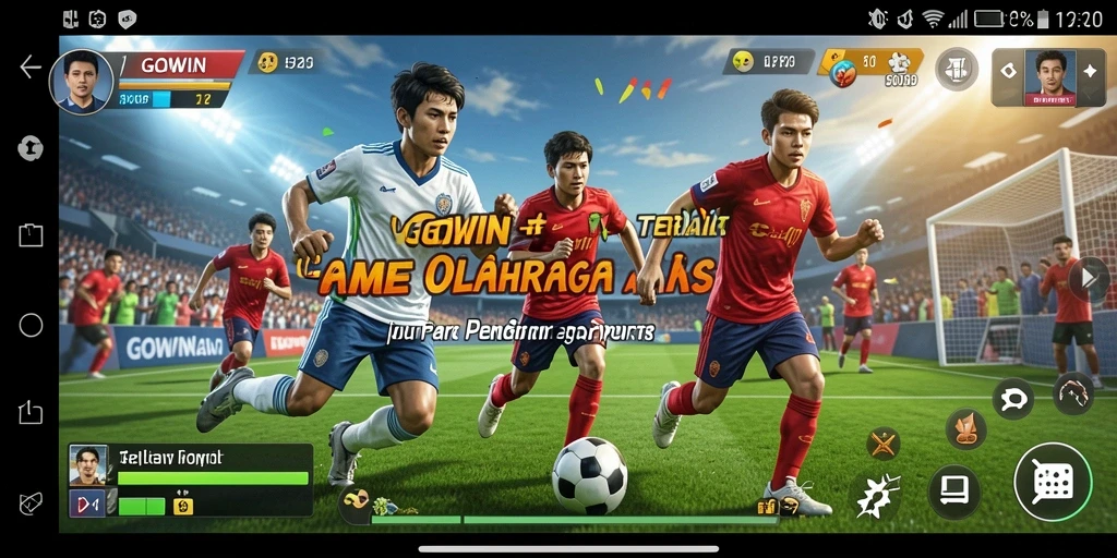 Tampilan gameplay GOWIN yang penuh aksi olahraga.