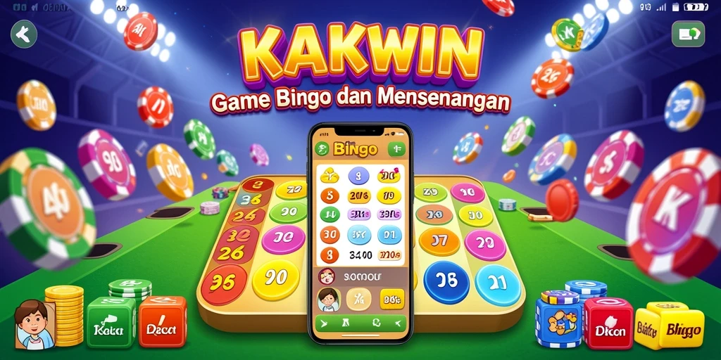 Screenshot utama KAKWIN menampilkan gameplay Bingo yang seru dan mengasyikkan.