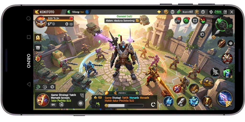 Gambaran gameplay SLG yang menarik di KOKITOTO.