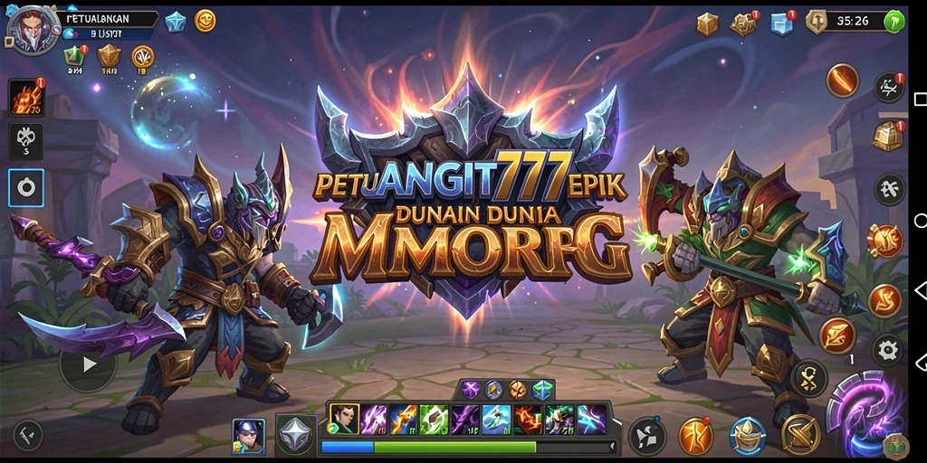 Tampilan gameplay LANGIT777 dengan pertempuran seru dan eksplorasi dunia.