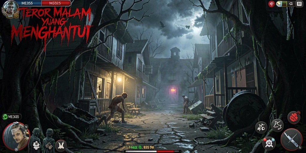 Tangkapan layar menampilkan suasana mencekam dalam gameplay ME355.