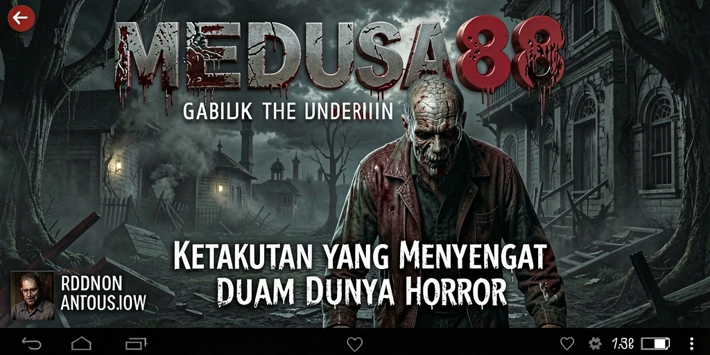 Gameplay menakutkan MEDUSA88 dengan suasana gelap yang mendominasi.
