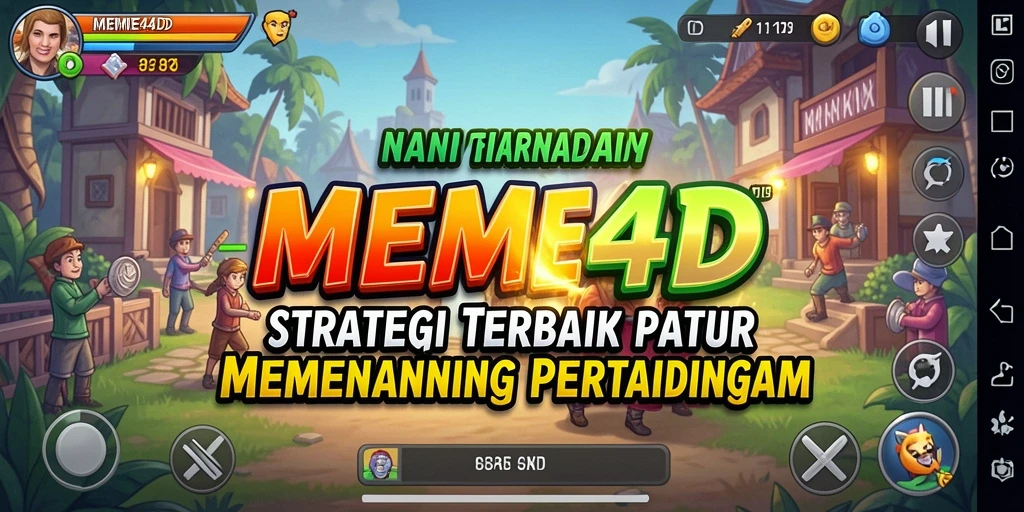 Tampilan gameplay menarik dari MEME4D dengan pertempuran strategi.
