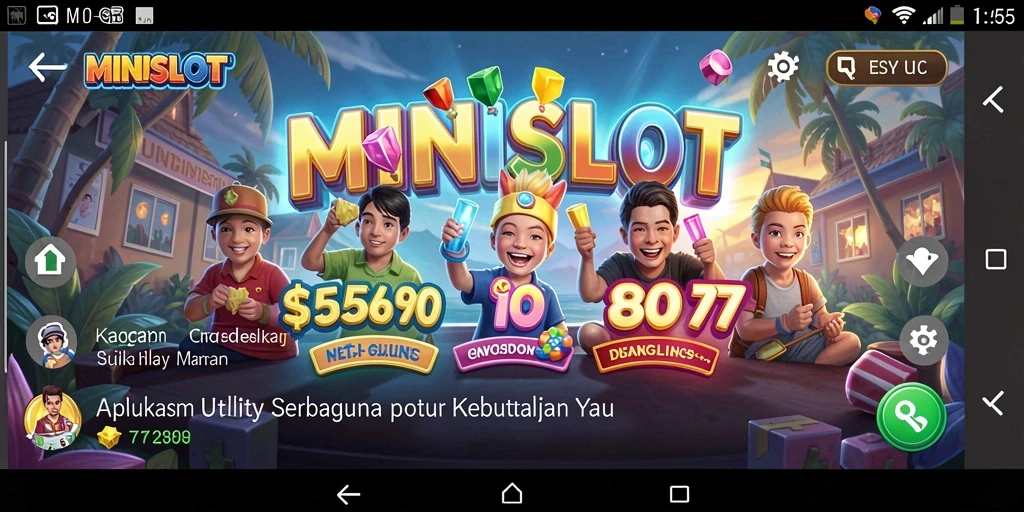 Screenshot MINISLOT menunjukkan tampilan antarmuka yang user-friendly untuk manajemen tugas.