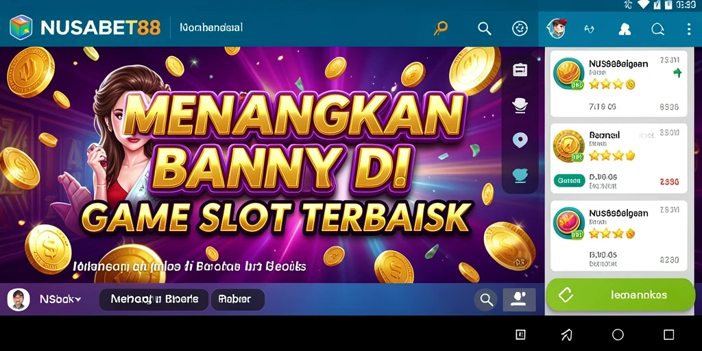 Tampilan gameplay seru di NUSABET88 dengan tema slot yang menarik.