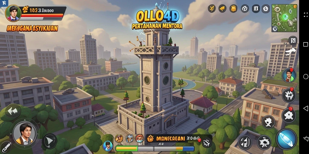 Tampilan gameplay Tower Defense yang seru dan menegangkan.