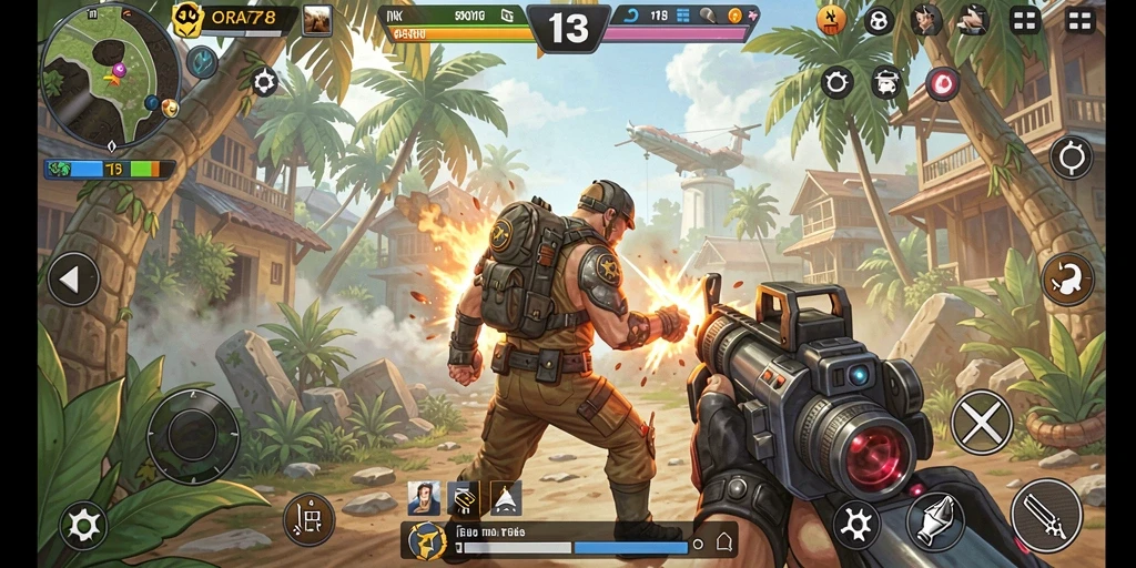 Tampilan seru gameplay TPS di ORA78 dengan aksi mendebarkan.
