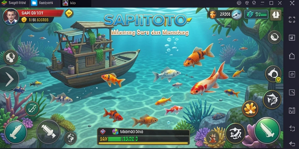 Gameplay seru SAPITOTO menampilkan pengalaman memancing yang mendebarkan.