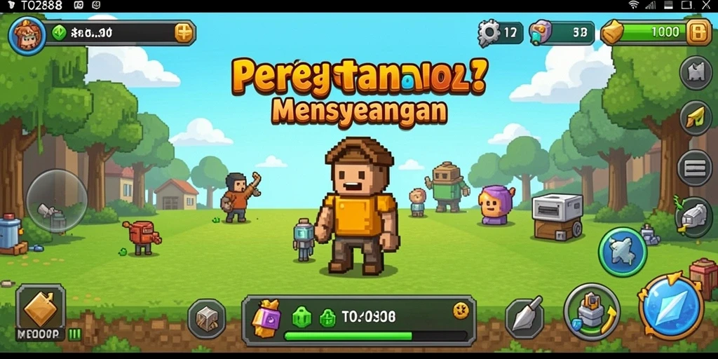 Tampilan gameplay TO288 saat menghasilkan sumber daya secara otomatis.