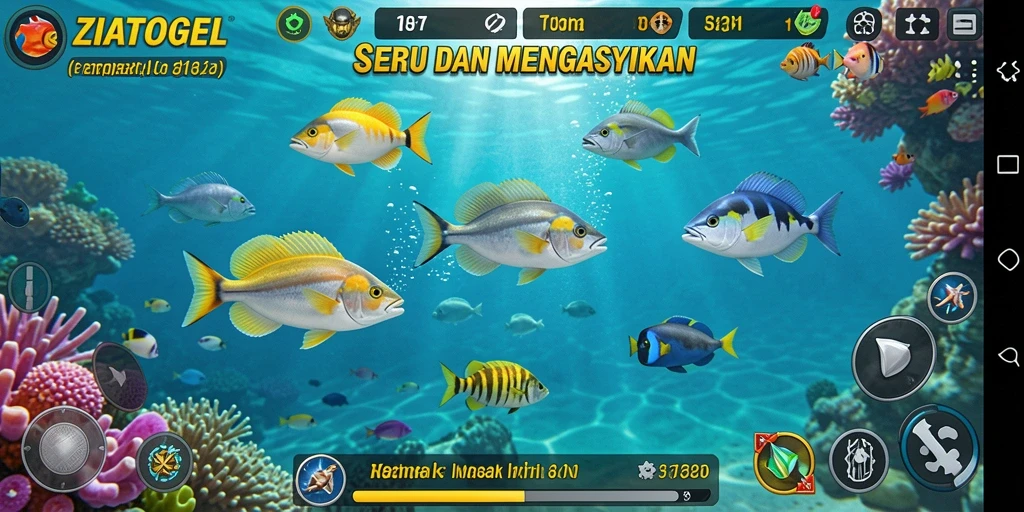 Tampilan gameplay ZIATOGEL yang seru dan menarik.